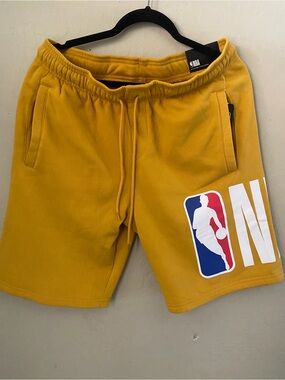 NBA Men's Unisex Mustard Athletic Shorts